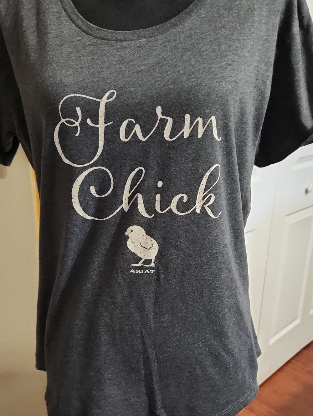 Ariat Charcoal Gray 'Farm Chick' Short Sleeve Graphic Tee